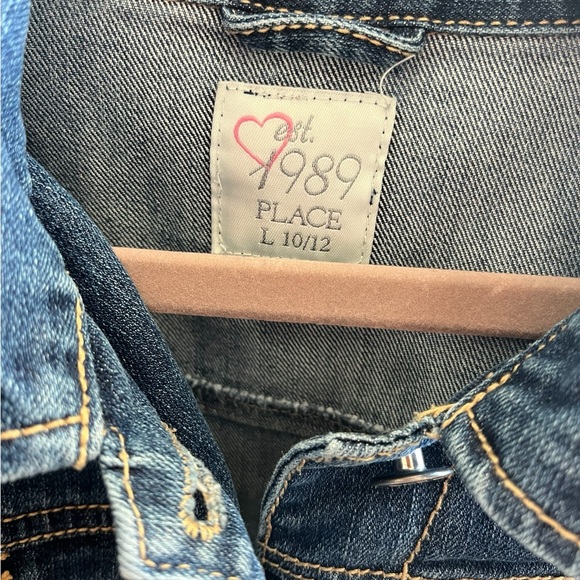 Children’s Place‎ Medium Wash Denim Jacket Size Large 10/12 - Picture 4 of 6